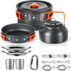 Camping Cookware Set with Teapot for 2–3 People