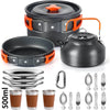 Camping Cookware Set with Teapot for 2–3 People