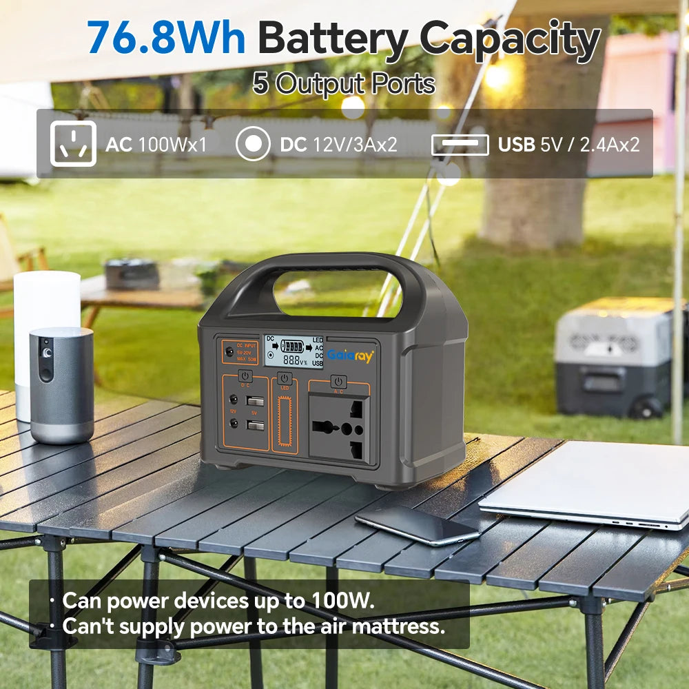 300W/500W Portable Solar Power Station – 460Wh