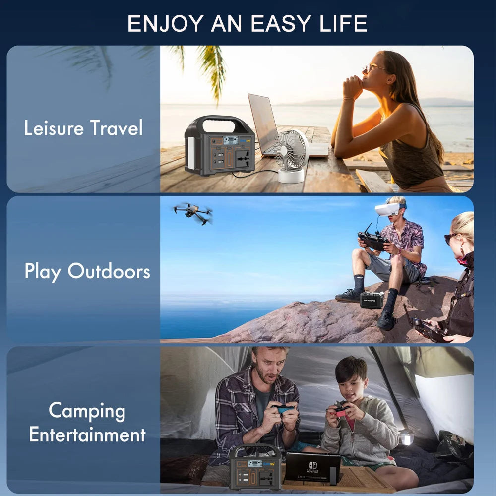 300W/500W Portable Solar Power Station – 460Wh