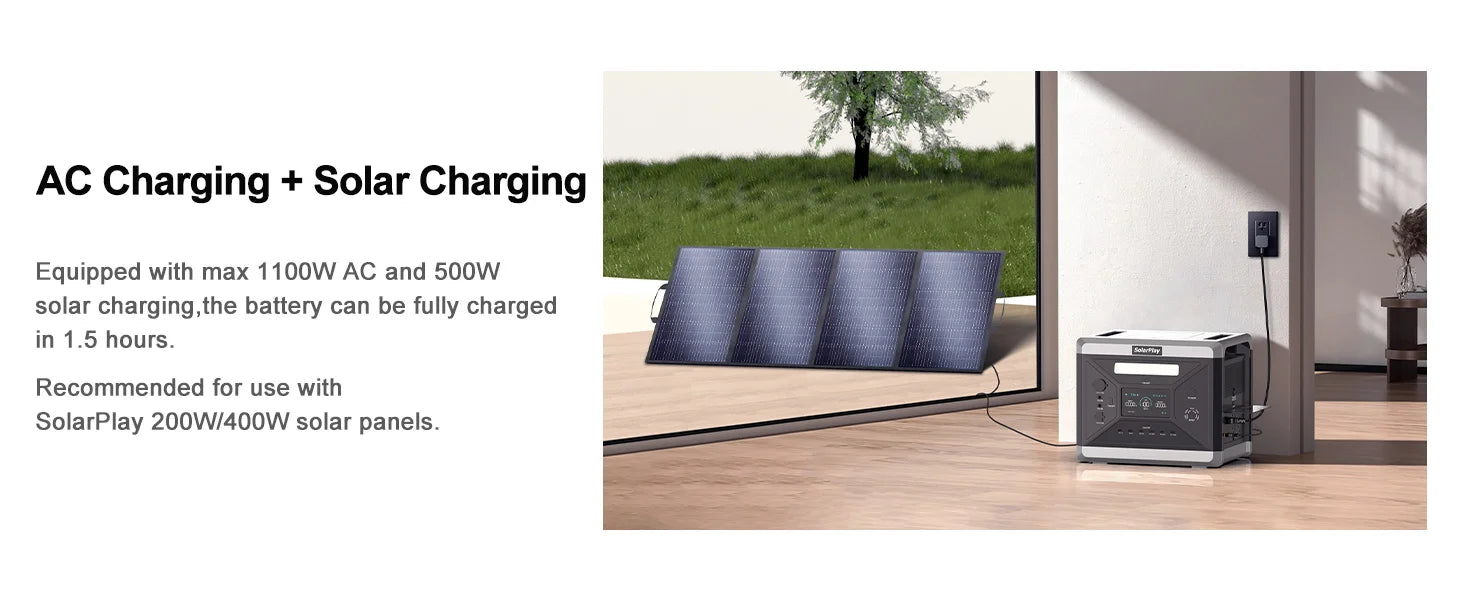 SOLARPLAY Q2501 2160Wh Portable Power Station