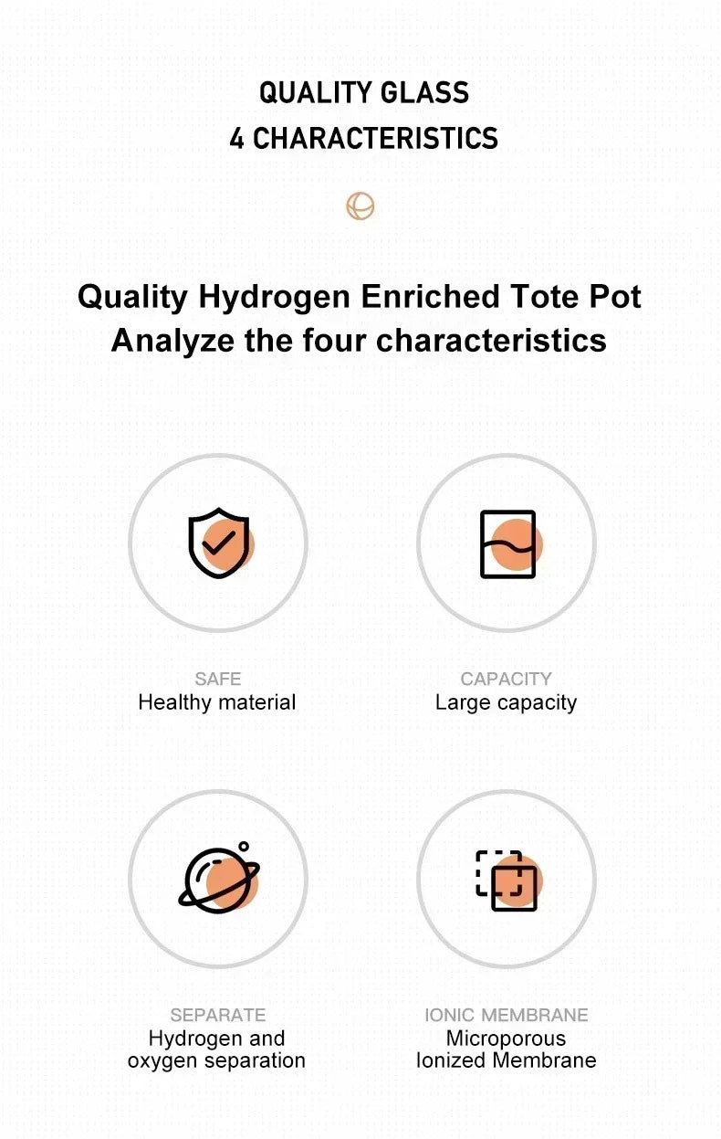 1.5L Portable Hydrogen Water Bottle