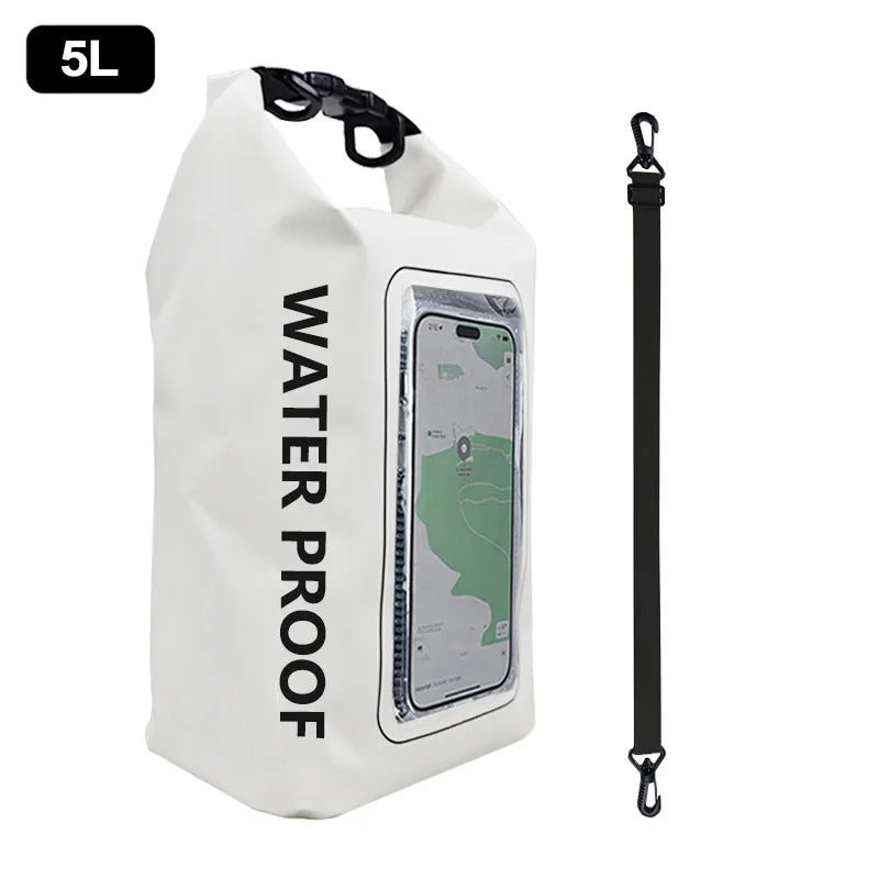 2L/5L Waterproof Dry Bag with Touchscreen Window