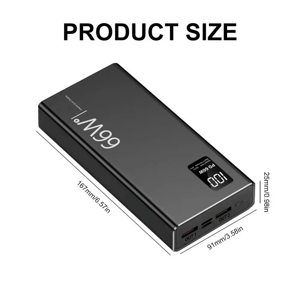 66W 20000mAh Fast Charging Power Bank