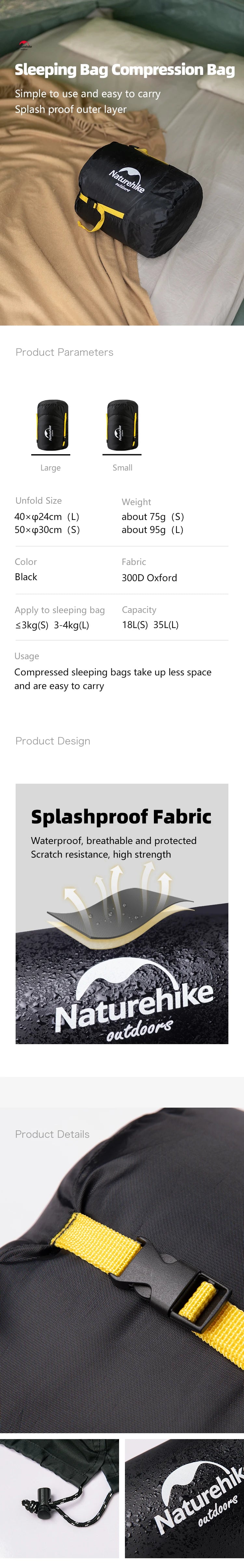 Naturehike Compression Storage Bag – 3–4kg Capacity