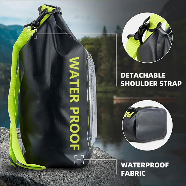 2L/5L Waterproof Dry Bag with Touchscreen Window