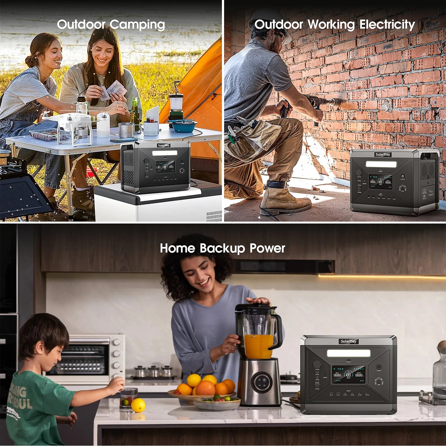 SOLARPLAY Q2501 2160Wh Portable Power Station