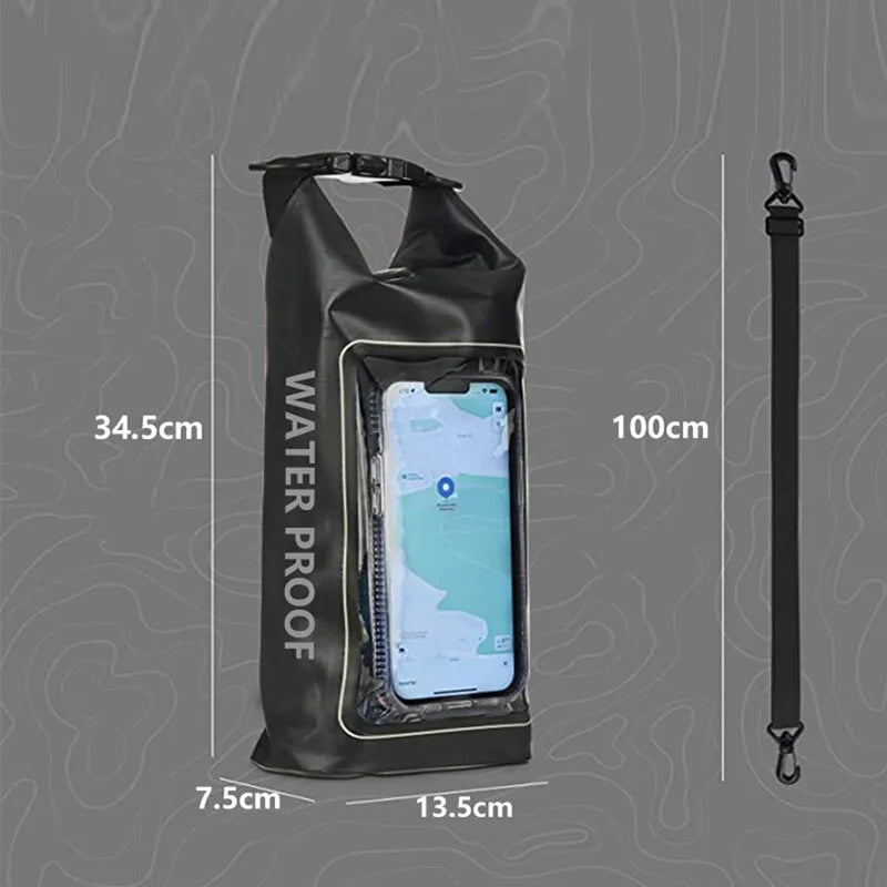 2L/5L Waterproof Dry Bag with Touchscreen Window