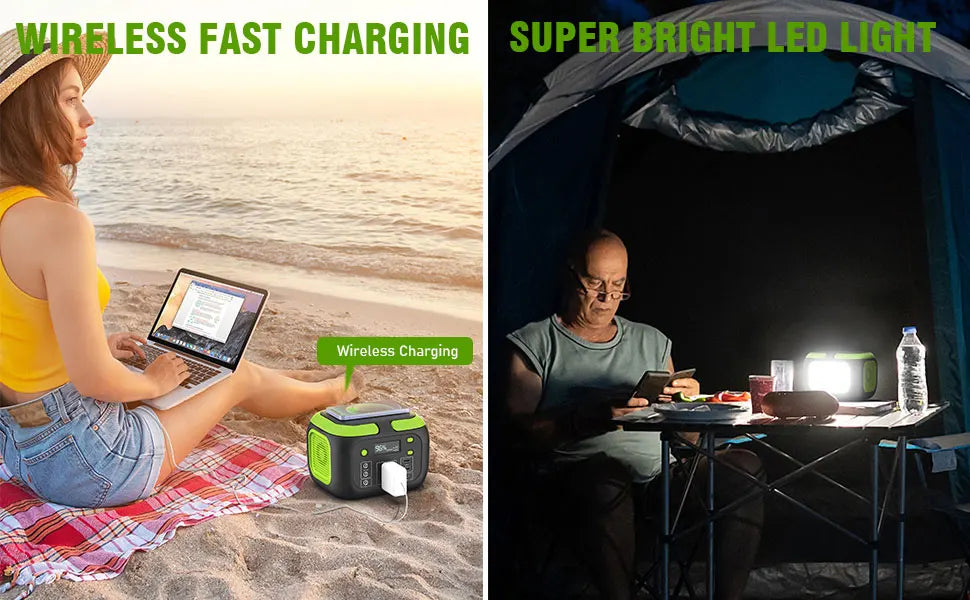 200W/300W/600W Portable Power Station with AC Outlets