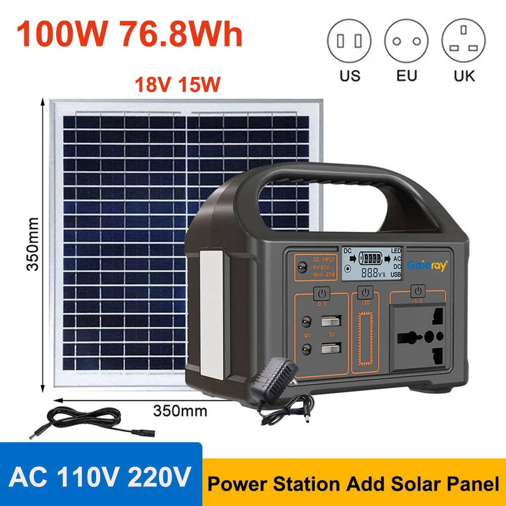 300W/500W Portable Solar Power Station – 460Wh