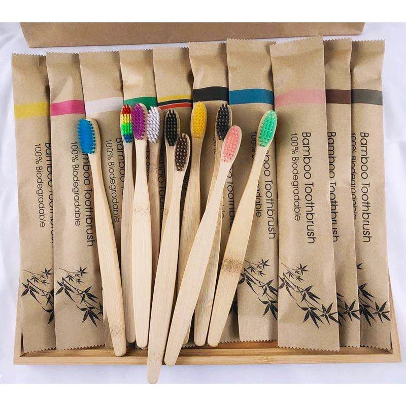 30pcs Eco-Friendly Bamboo Toothbrush Set