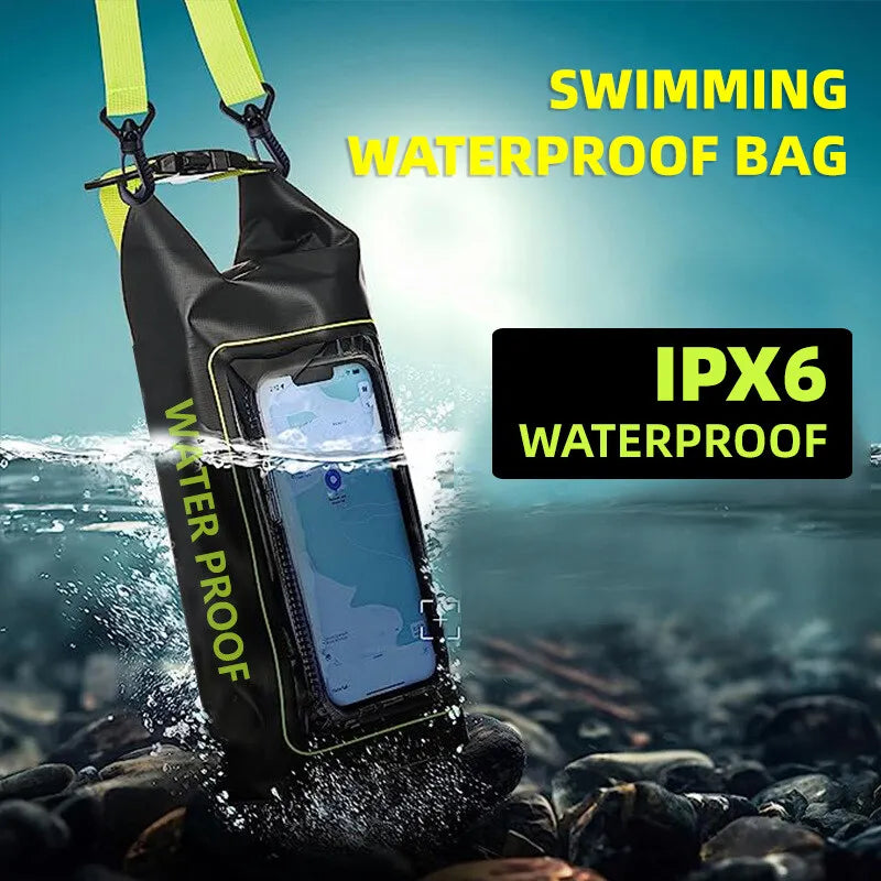 2L/5L Waterproof Dry Bag with Touchscreen Window
