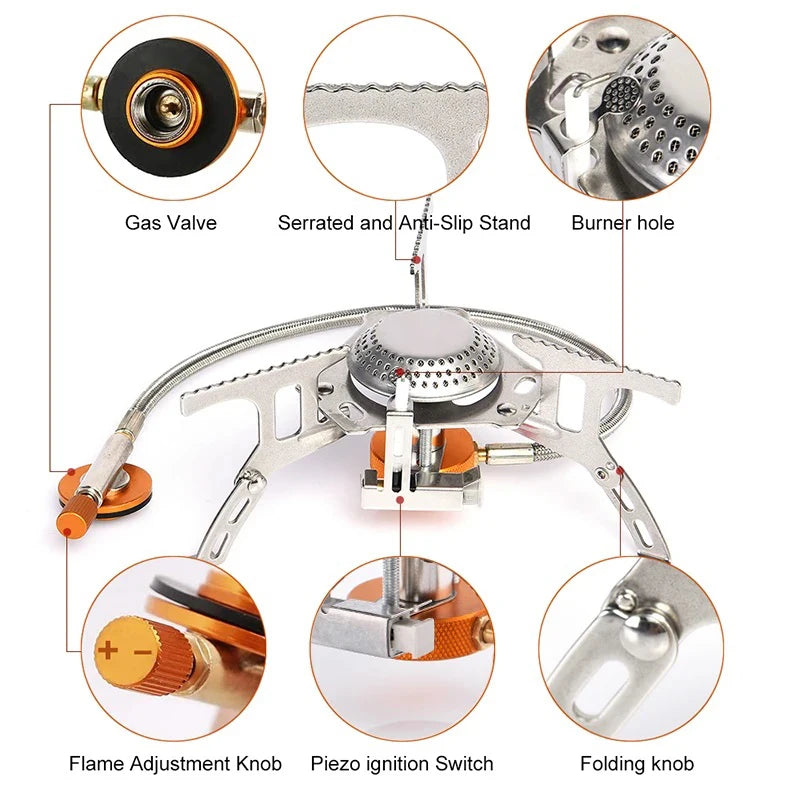 3500W Portable Folding Camping Gas Stove
