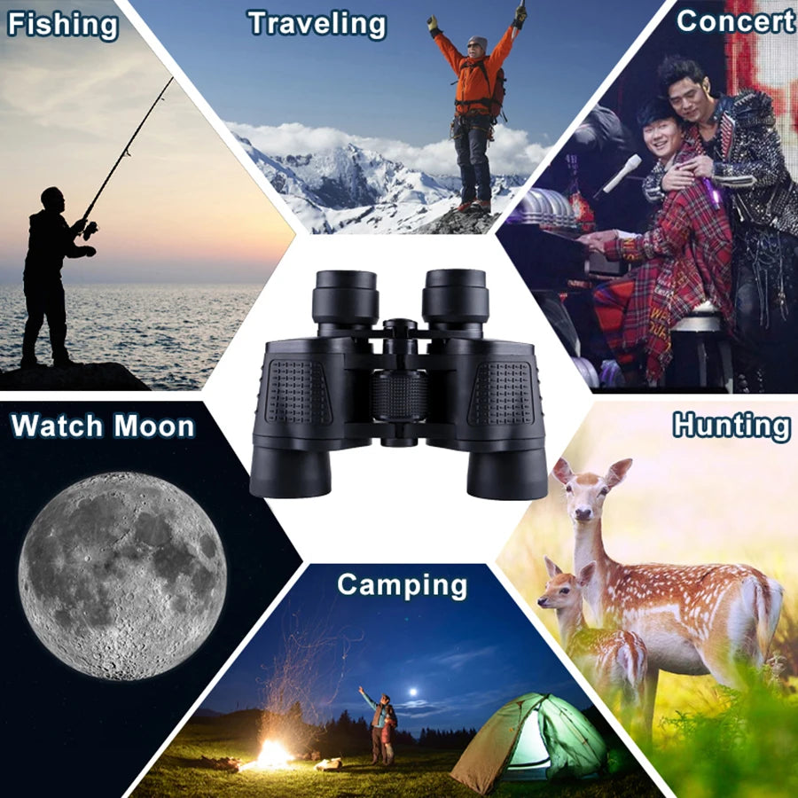 80x80 HD Professional Binoculars for Outdoor Use