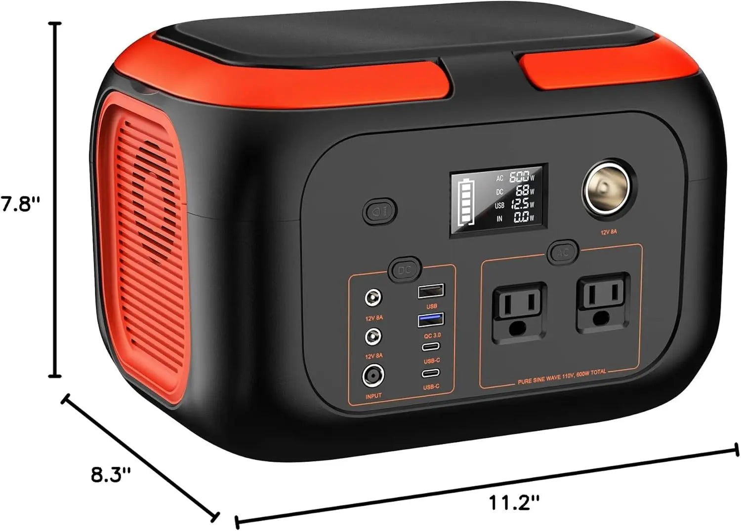 200W/300W/600W Portable Power Station with AC Outlets