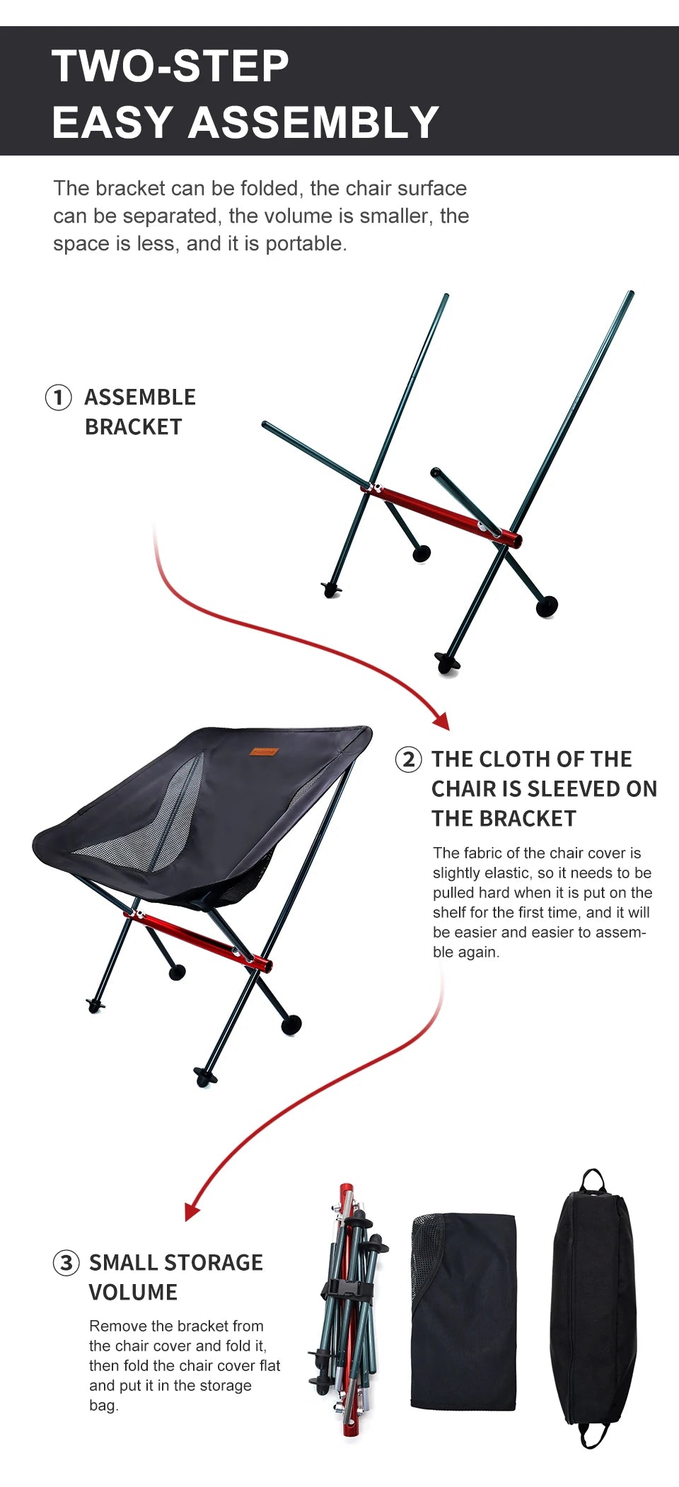 PACOONE Ultralight Folding Camping Chair