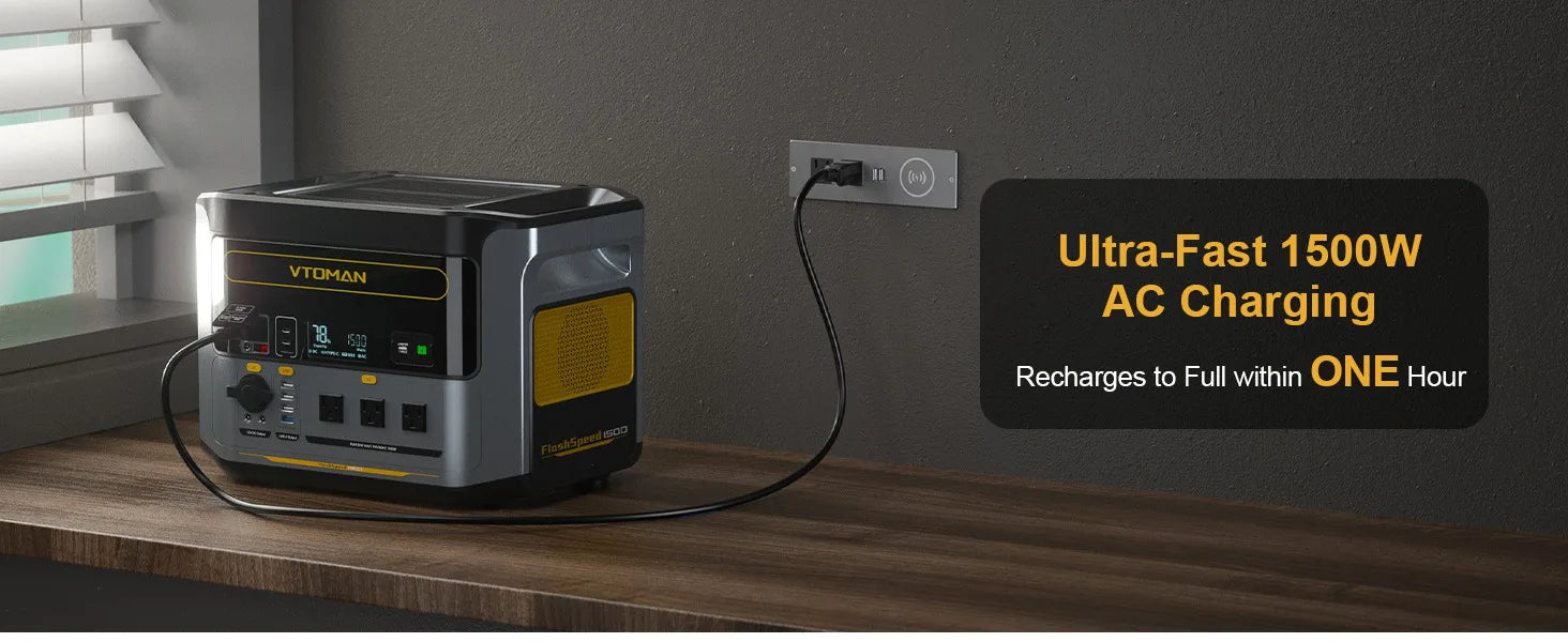 VTOMAN FlashSpeed 1500 Portable Power Station
