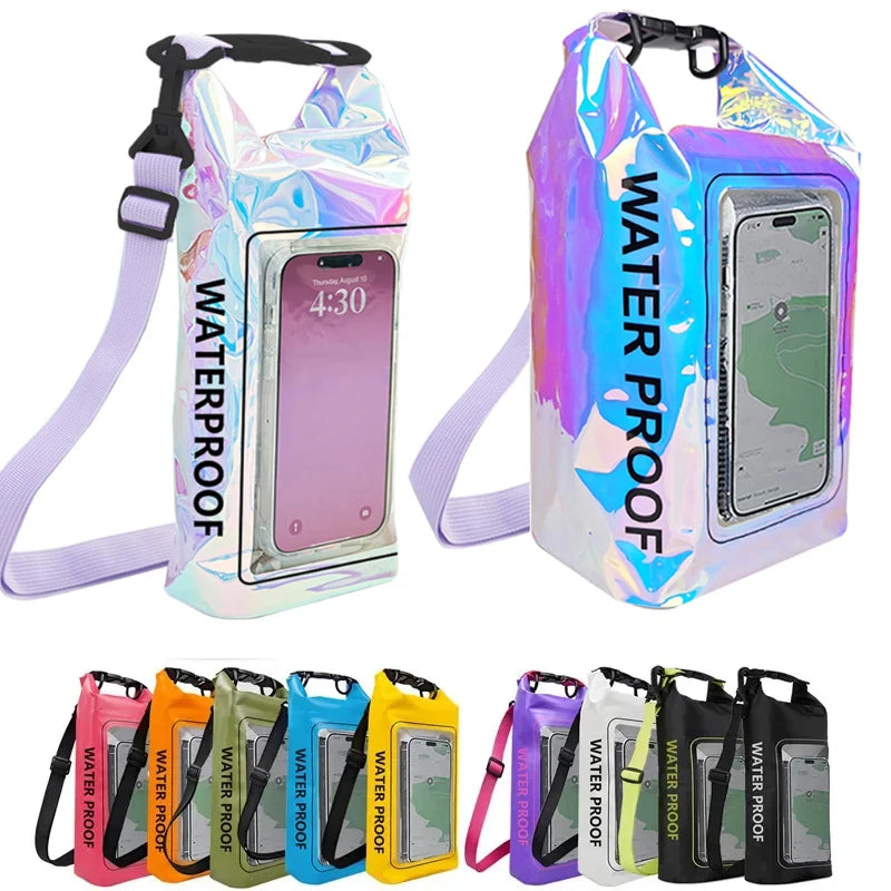2L/5L Waterproof Dry Bag with Touchscreen Window