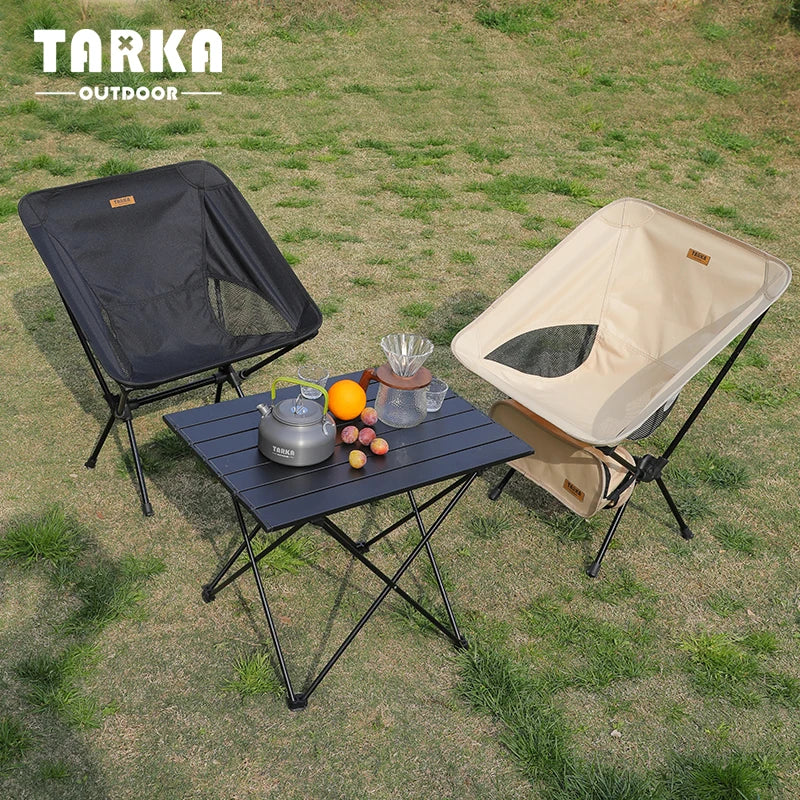 TARKA 2PCS Foldable Lightweight Camping Chairs