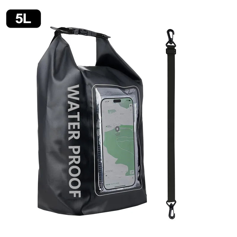 2L/5L Waterproof Dry Bag with Touchscreen Window
