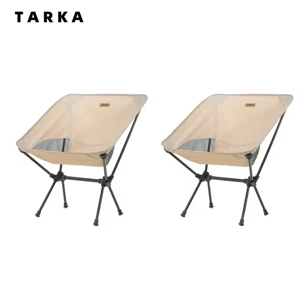 TARKA 2PCS Foldable Lightweight Camping Chairs
