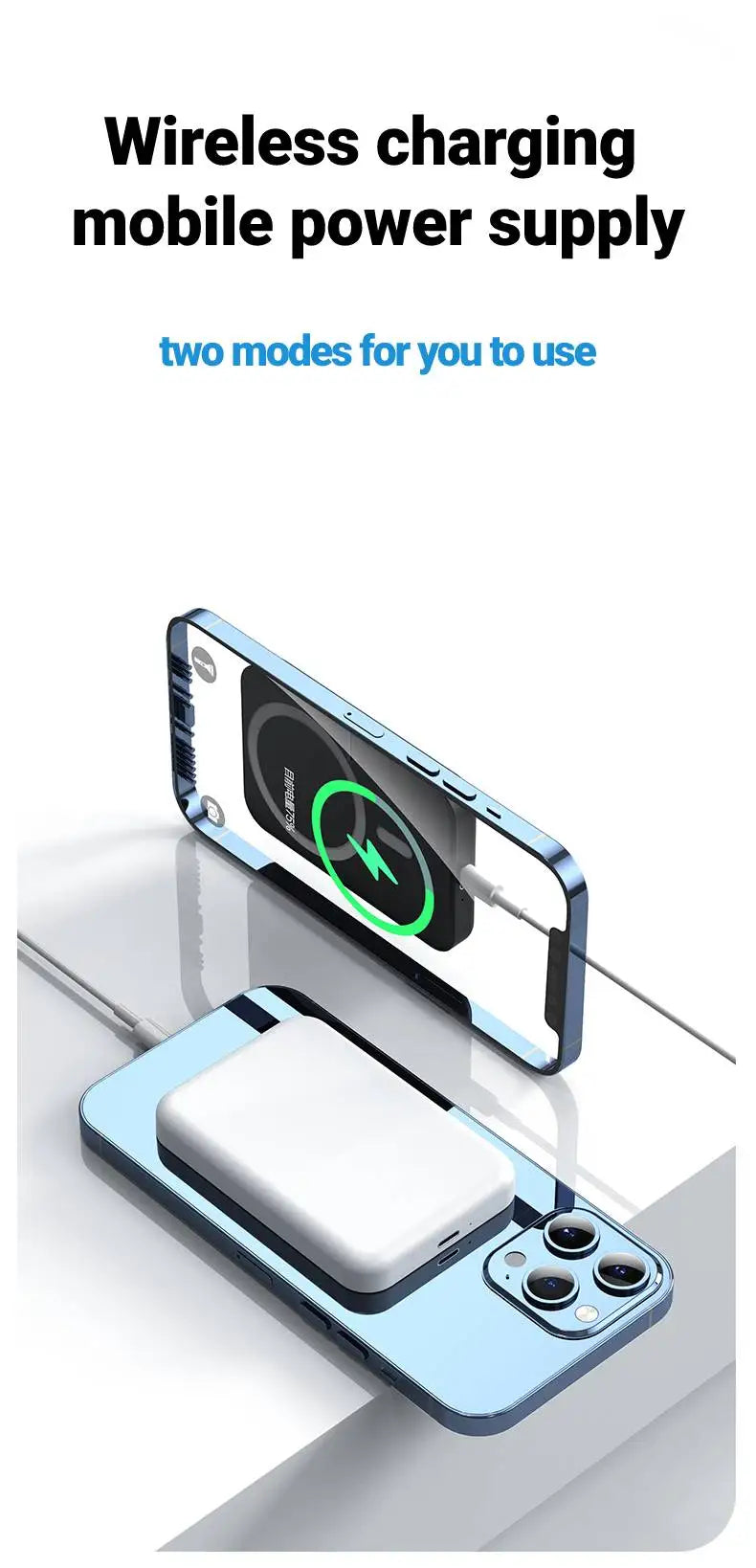 Slim 5000/10000mAh MagSafe Wireless Power Bank