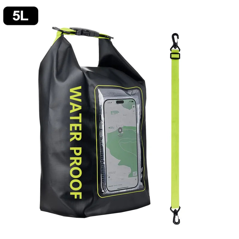 2L/5L Waterproof Dry Bag with Touchscreen Window