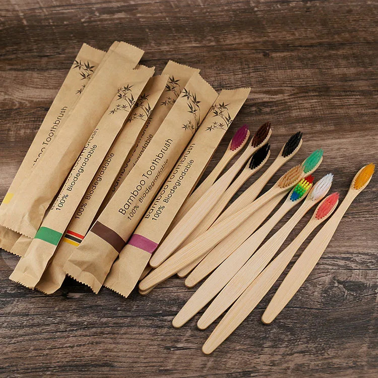 30pcs Eco-Friendly Bamboo Toothbrush Set
