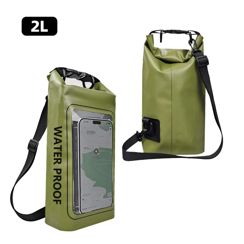 2L/5L Waterproof Dry Bag with Touchscreen Window