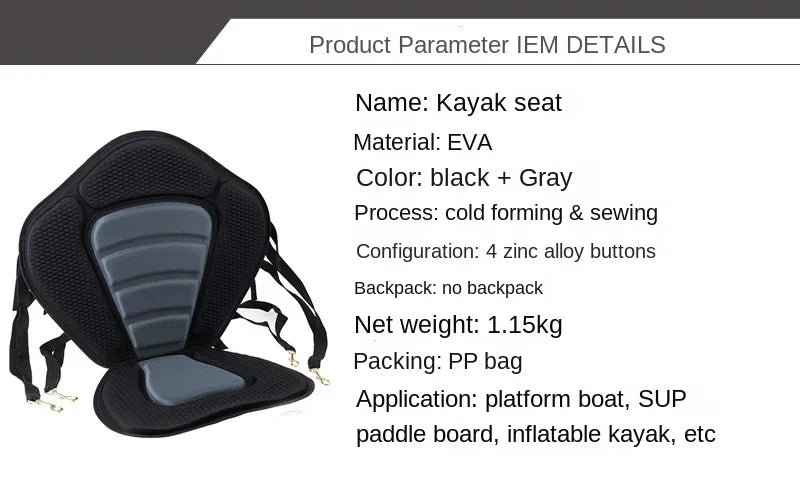 Adjustable Back Seat for Kayak & Paddle Board