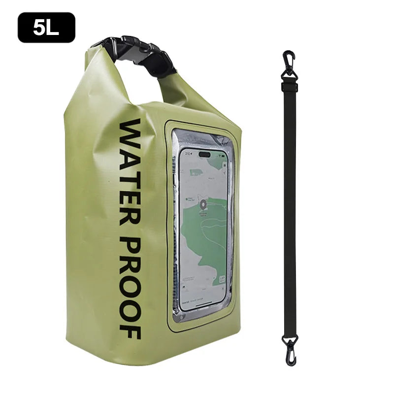 2L/5L Waterproof Dry Bag with Touchscreen Window