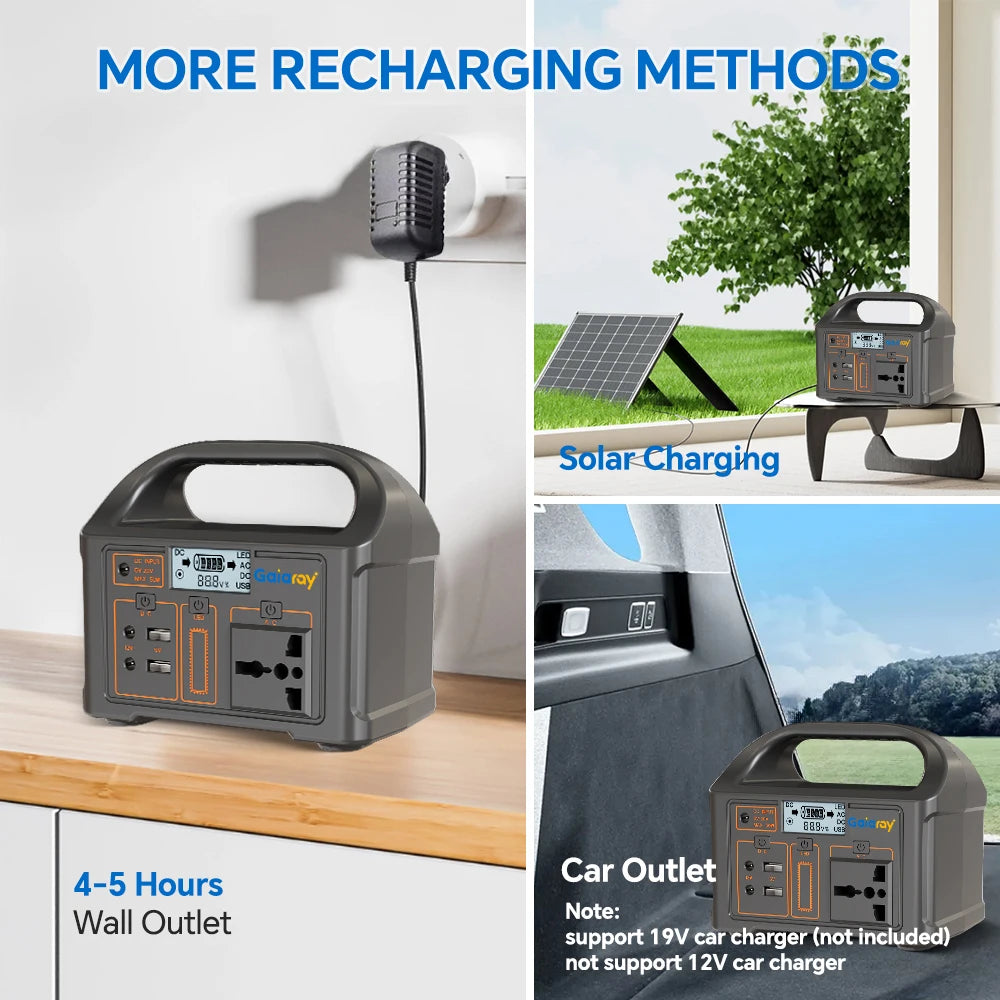 300W/500W Portable Solar Power Station – 460Wh