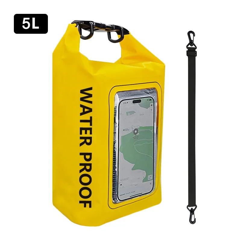 2L/5L Waterproof Dry Bag with Touchscreen Window