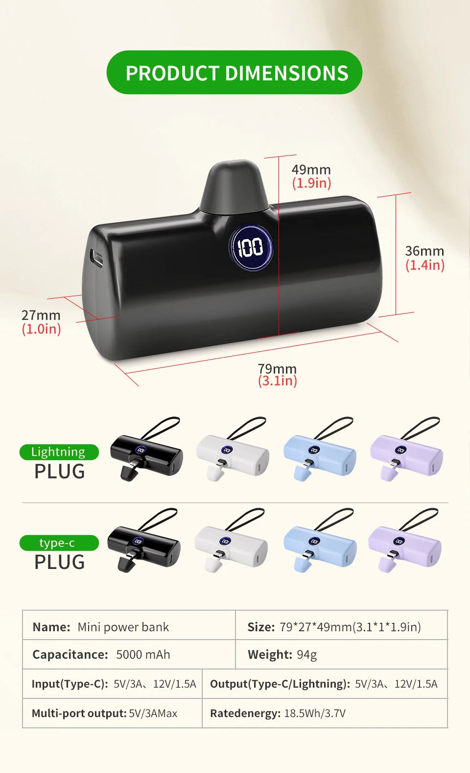 Liboer Fast Charging Power Bank with LED Display