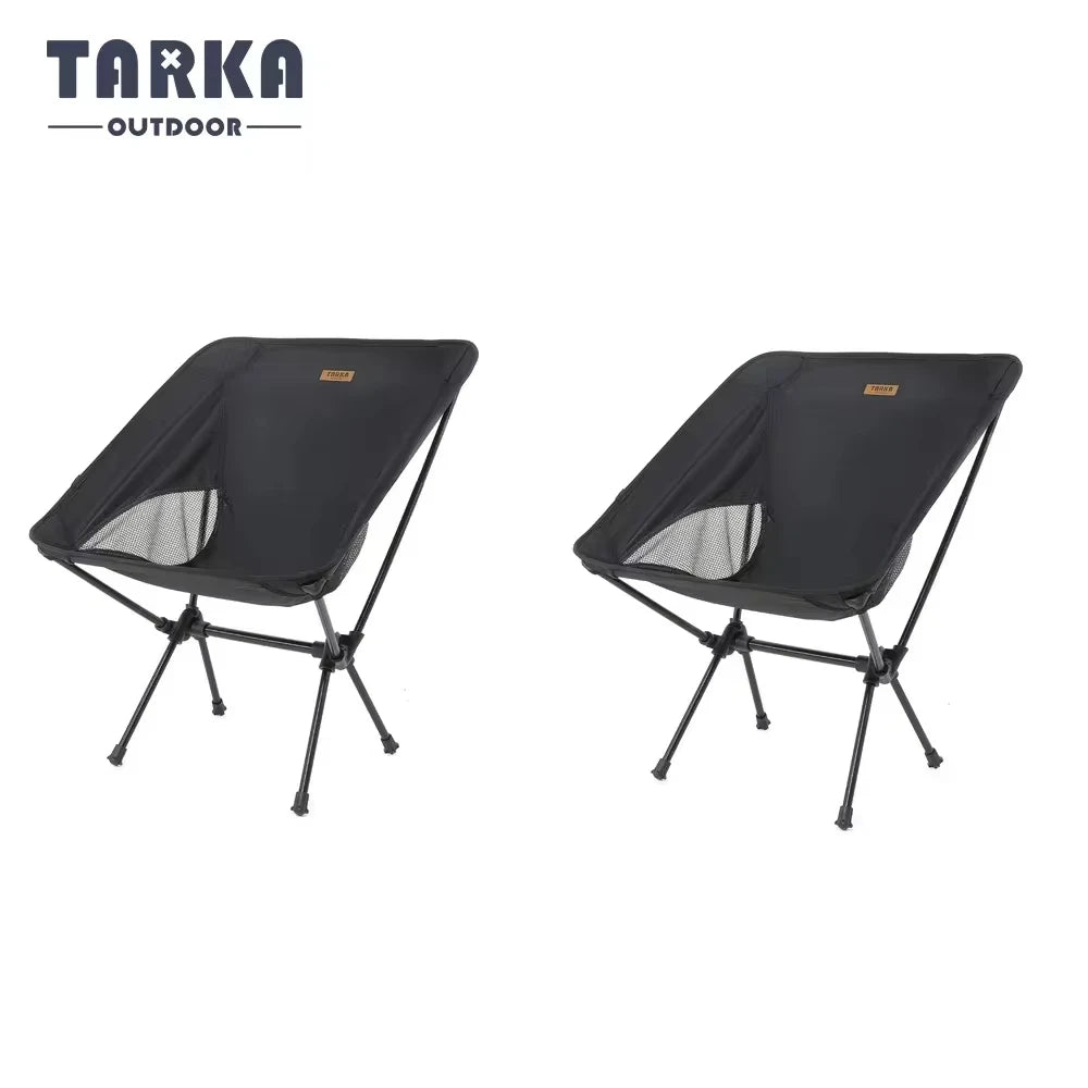TARKA 2PCS Foldable Lightweight Camping Chairs