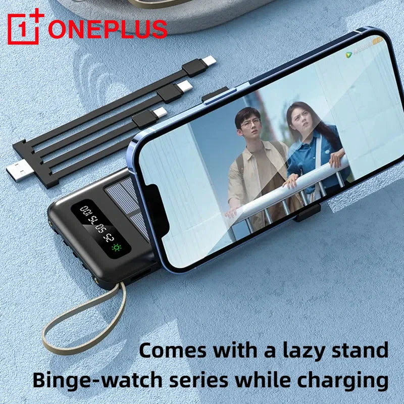 OnePlus 50000mAh Solar Power Bank with Dual USB & Cables