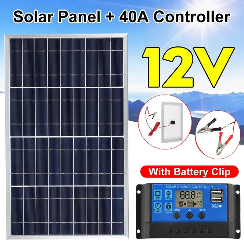 600W 12V Portable Polycrystalline Solar Panel