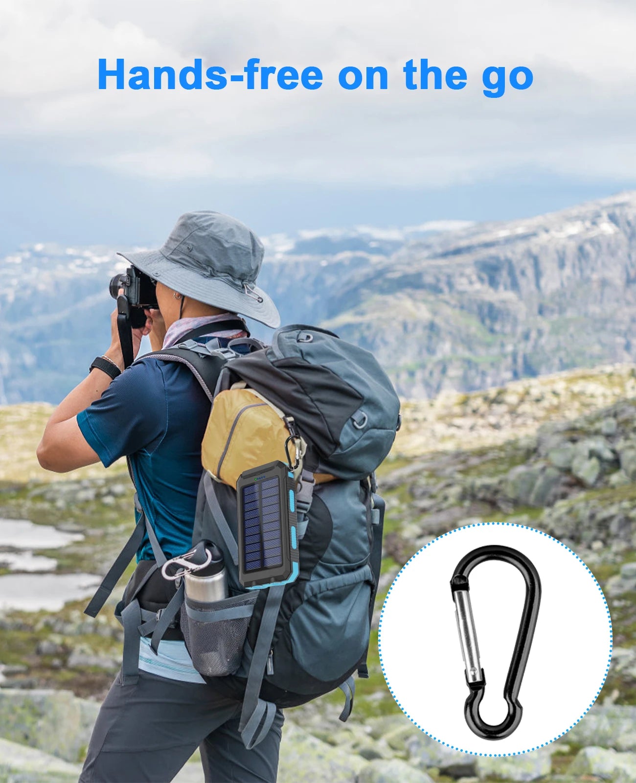 38800mAh Waterproof Solar Power Bank with Dual USB