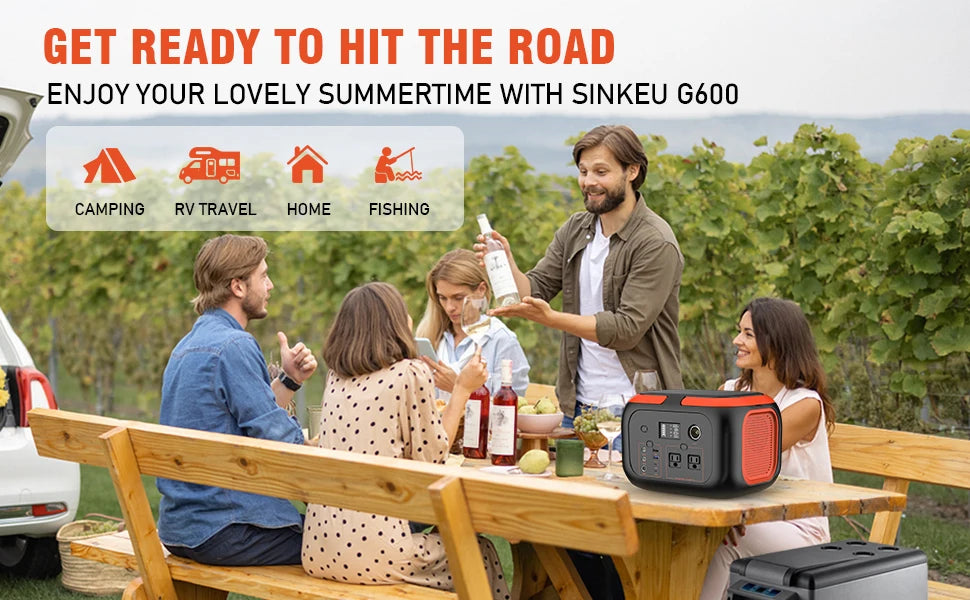 200W/300W/600W Portable Power Station with AC Outlets