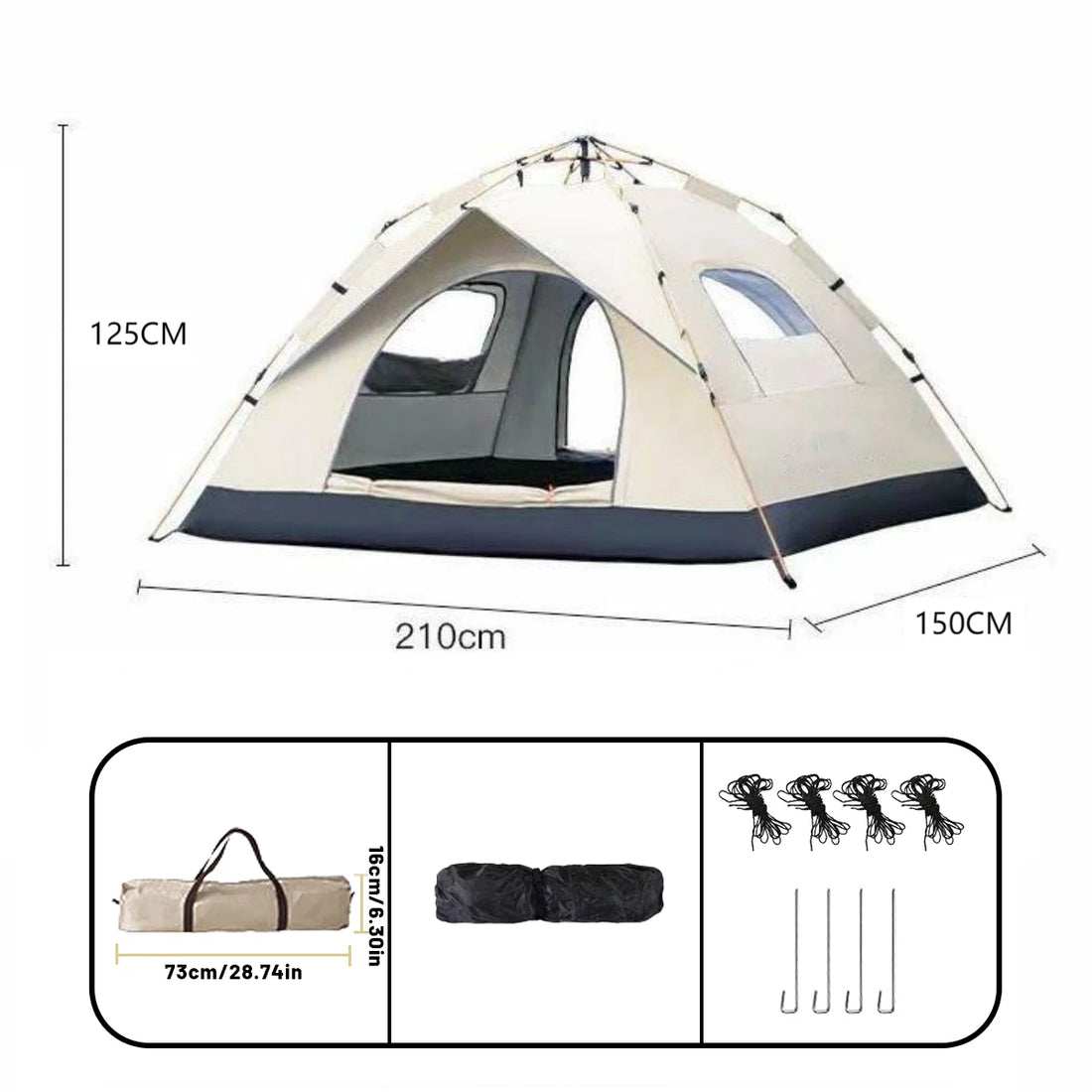 4-Person Automatic Pop-Up Outdoor Tent