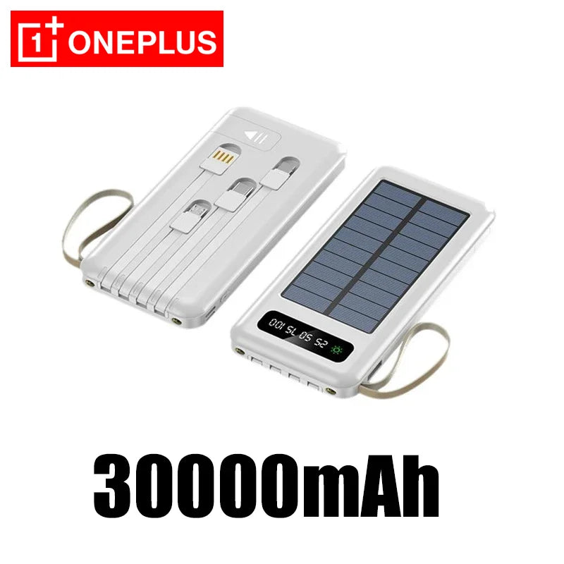OnePlus 50000mAh Solar Power Bank with Dual USB & Cables