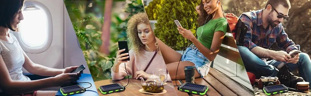 80000mAh Solar Power Bank with LED Light