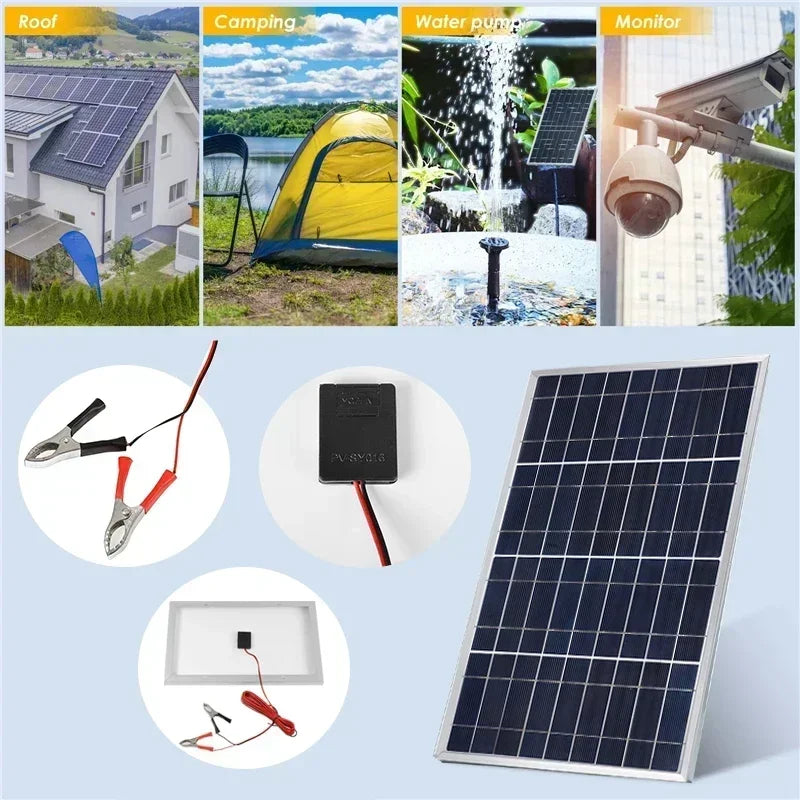 600W 12V Portable Polycrystalline Solar Panel
