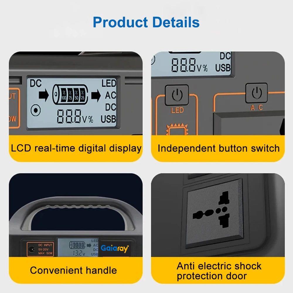 100W Portable Solar Power Station – 24,000mAh