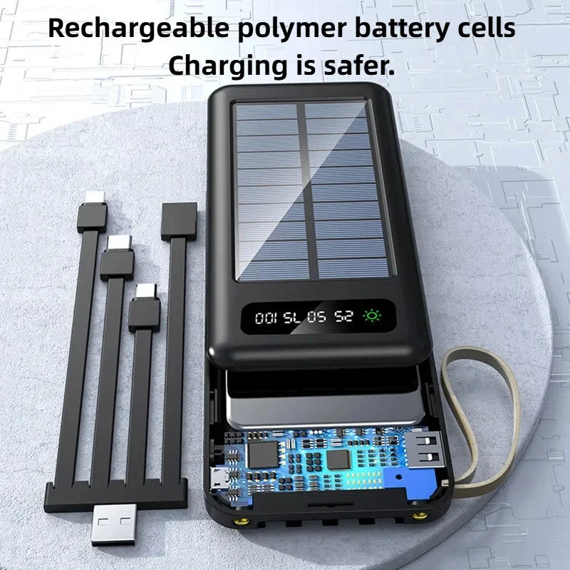OnePlus 50000mAh Solar Power Bank with Dual USB & Cables