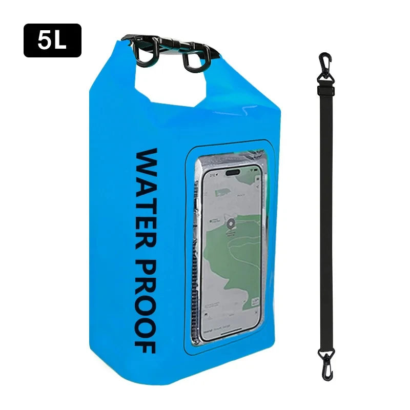 2L/5L Waterproof Dry Bag with Touchscreen Window