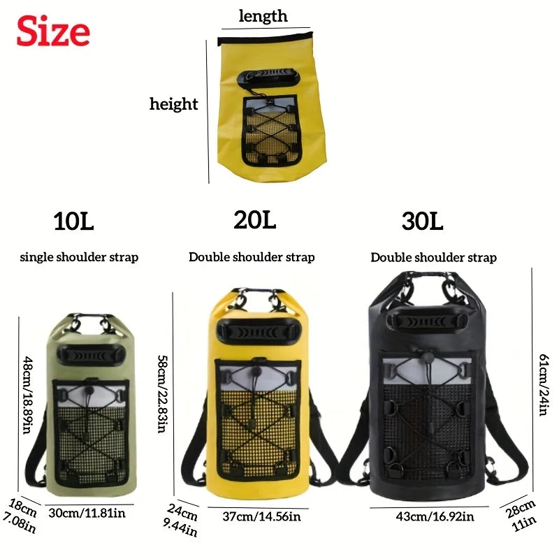 Waterproof PVC Dry Bag Backpack – 10L/20L