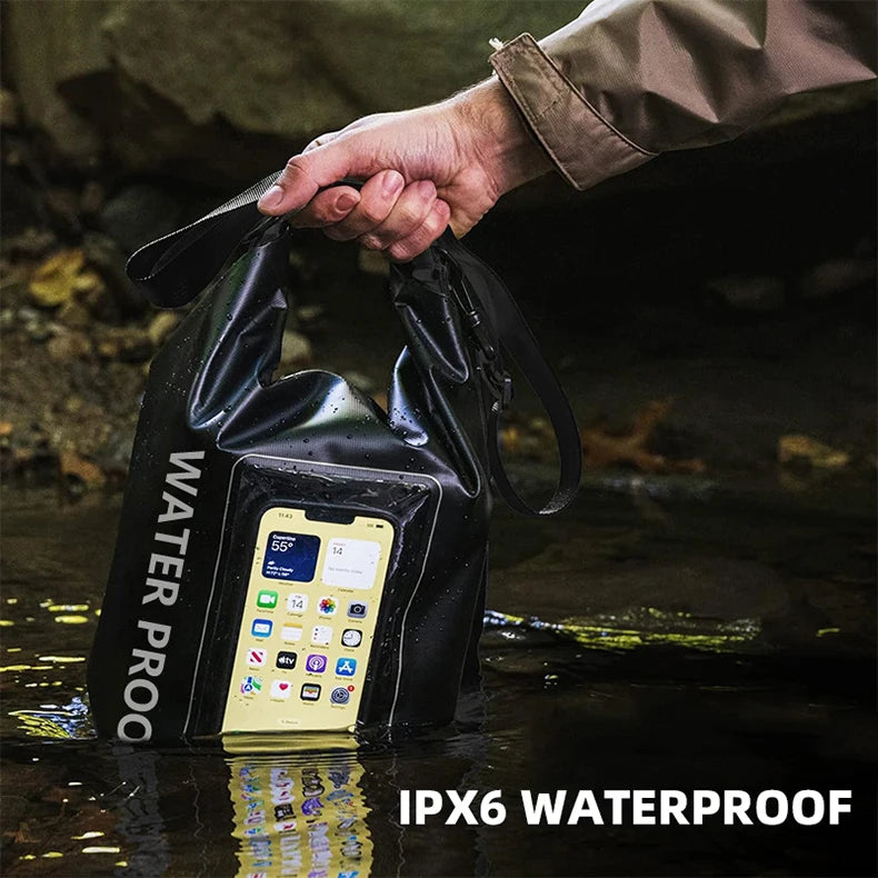 2L/5L Waterproof Dry Bag with Touchscreen Window