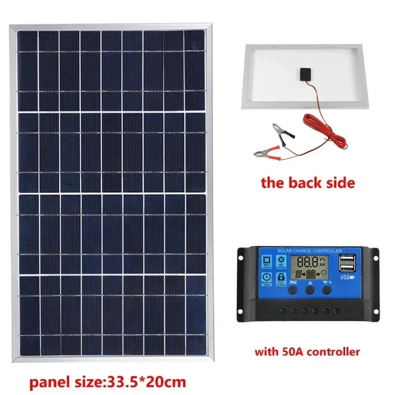 600W 12V Portable Polycrystalline Solar Panel