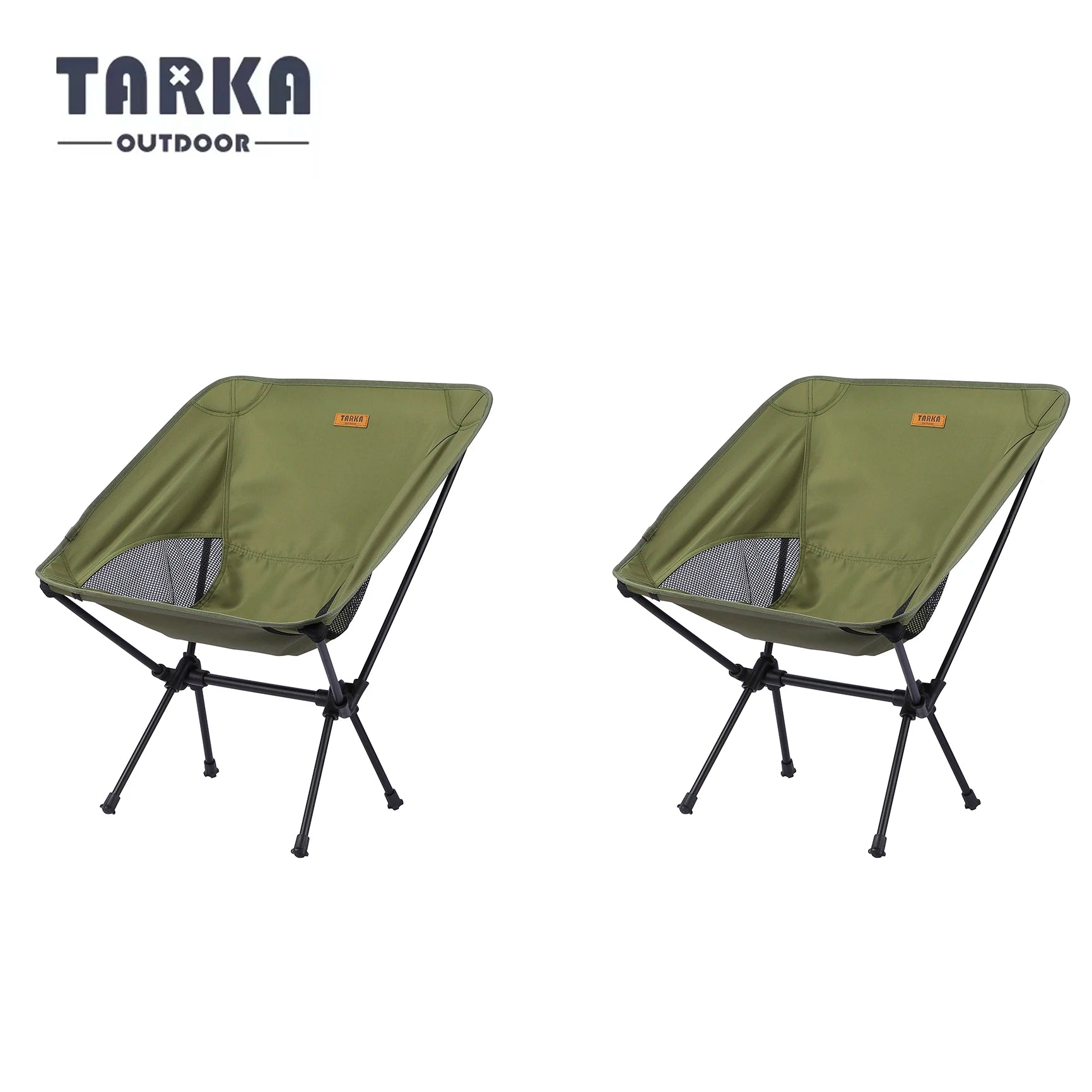 TARKA 2PCS Foldable Lightweight Camping Chairs